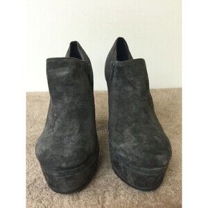 Bertie Gray Suede Leather  High Heel zipper  Ankle Boots Size EUR 37